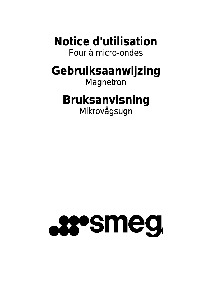 Page n°1 - Manuel utilisateur Smeg MP6322X