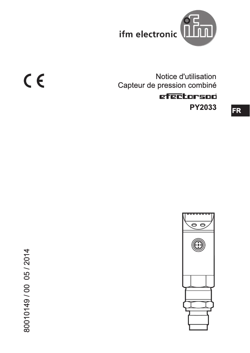 Page 1 de la notice Manuel utilisateur IFM PY2033