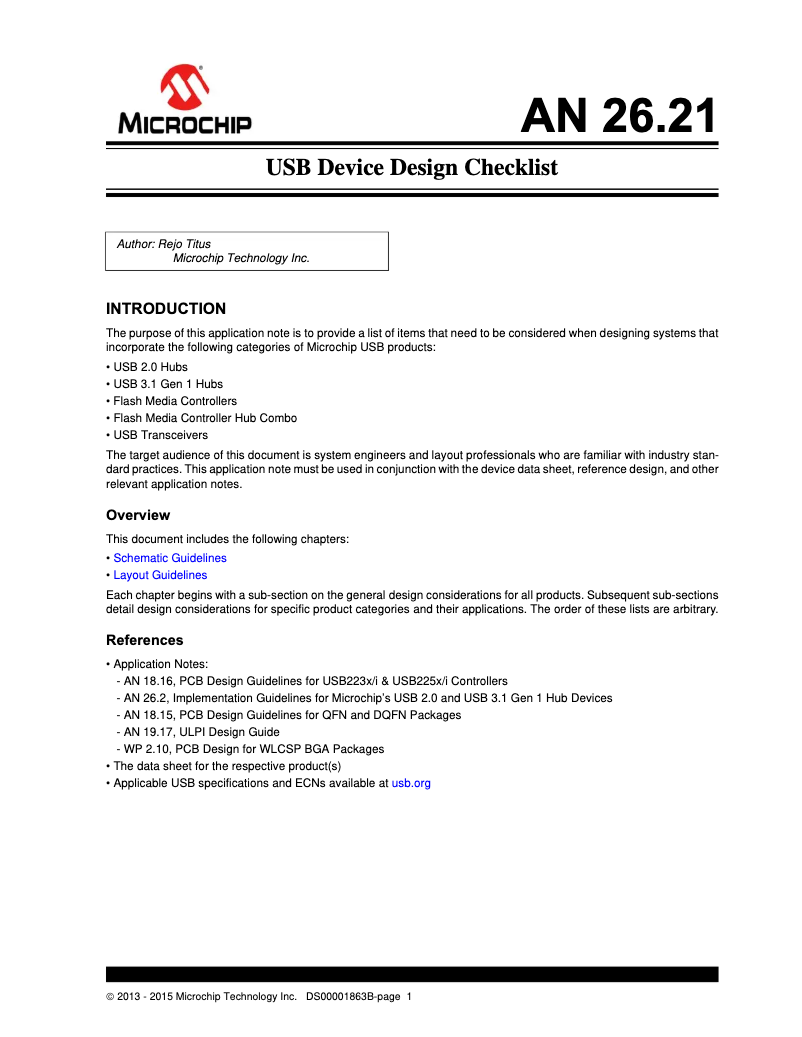 Página 1 del manual Manual de usuario Microchip USB3336