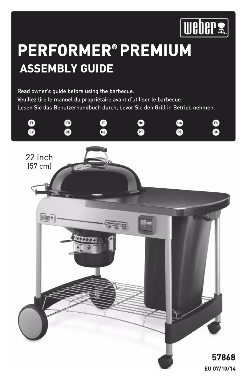 Page n°1 - Manuel utilisateur Weber Performer Premium GBS 57 cm