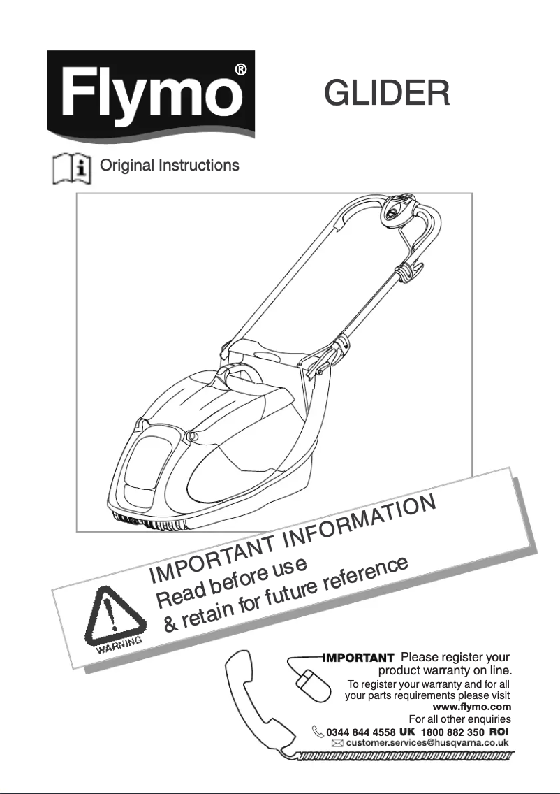 Page n°1 - Manuel utilisateur Flymo Glider 330