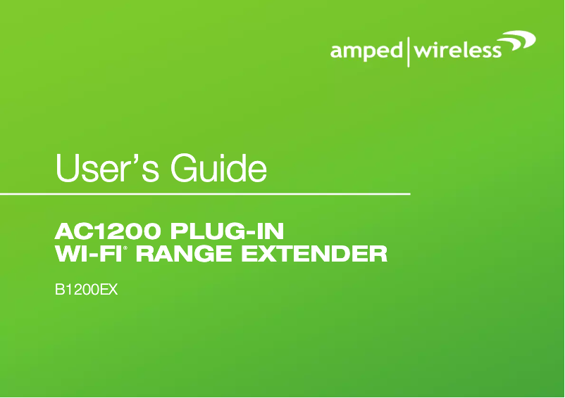 Page n°1 - Manuel utilisateur Amped Wireless B1200EX