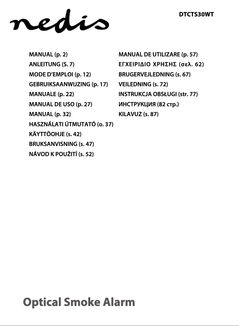 Image de la première page du manuel de l'appareil DTCT30WT