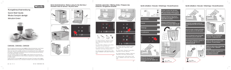 Page 1 de la notice Fiche technique Miele CM 5300