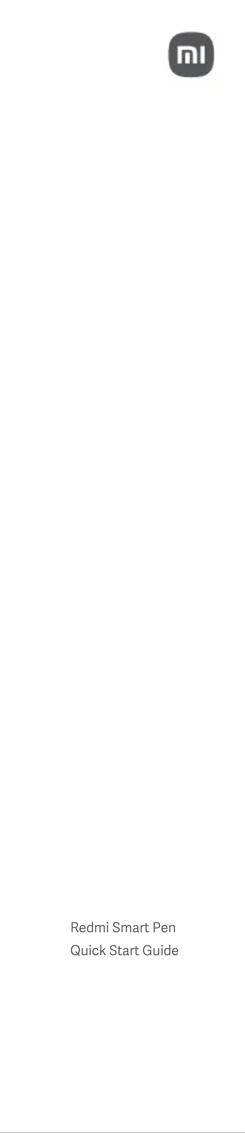 Image de la première page du manuel de l'appareil Redmi Smart Pen