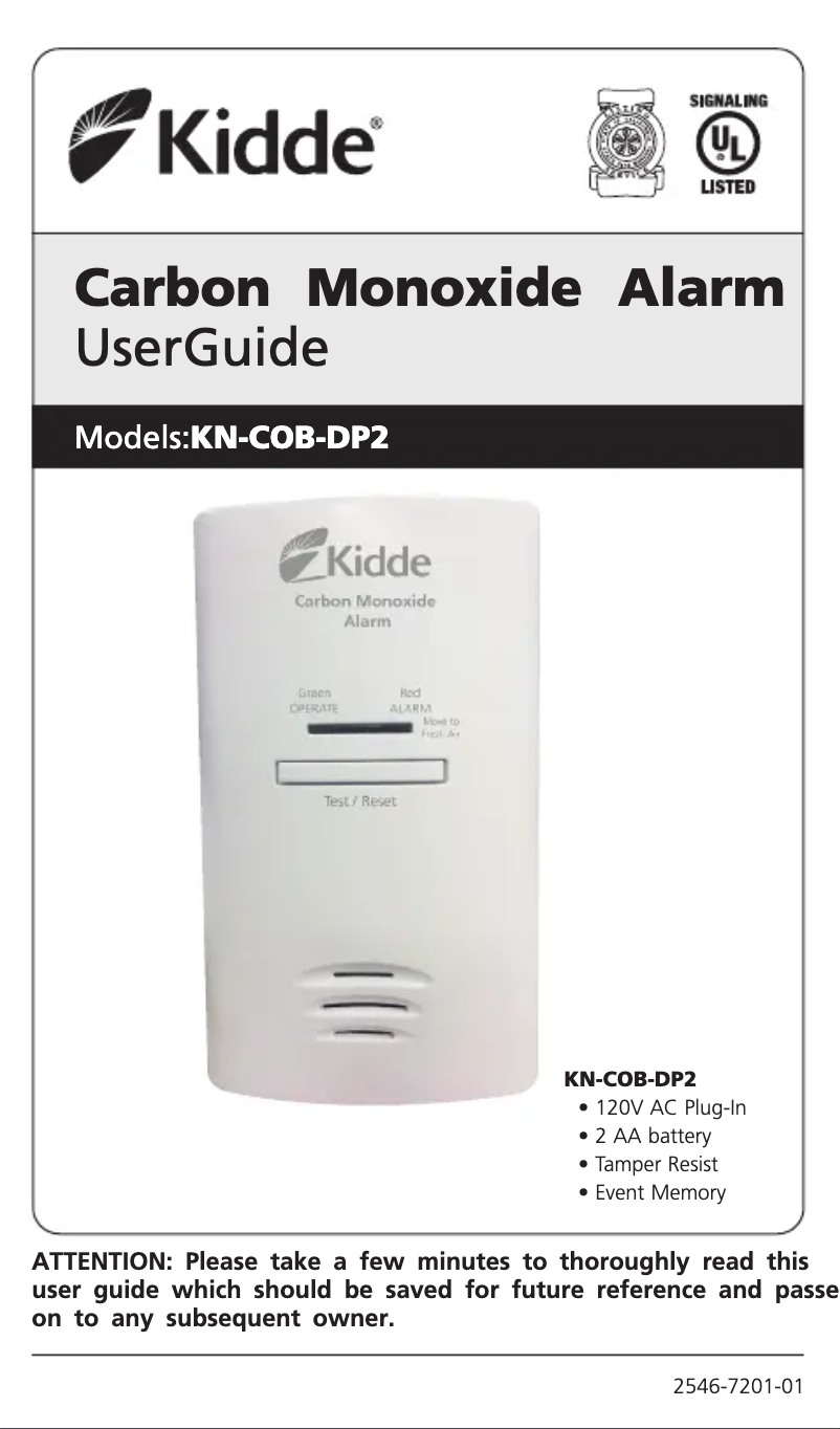 Image de la première page du manuel de l'appareil Plug-In KN-COB-DP2