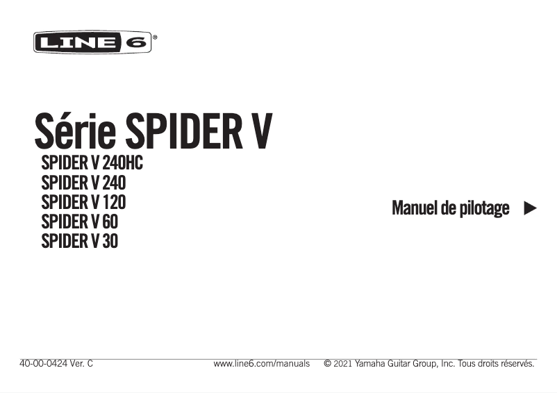 Image de la première page du manuel de l'appareil Spider V 240HC MkII