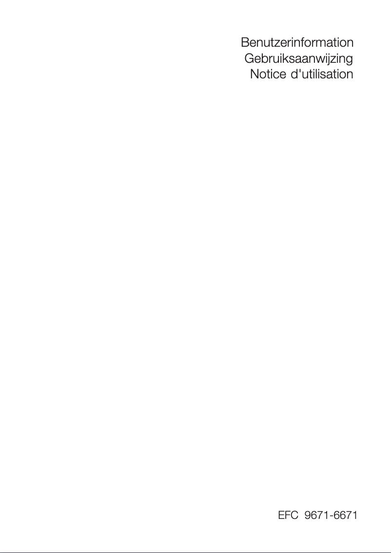 Page 1 de la notice Manuel utilisateur Electrolux EFC 6671X