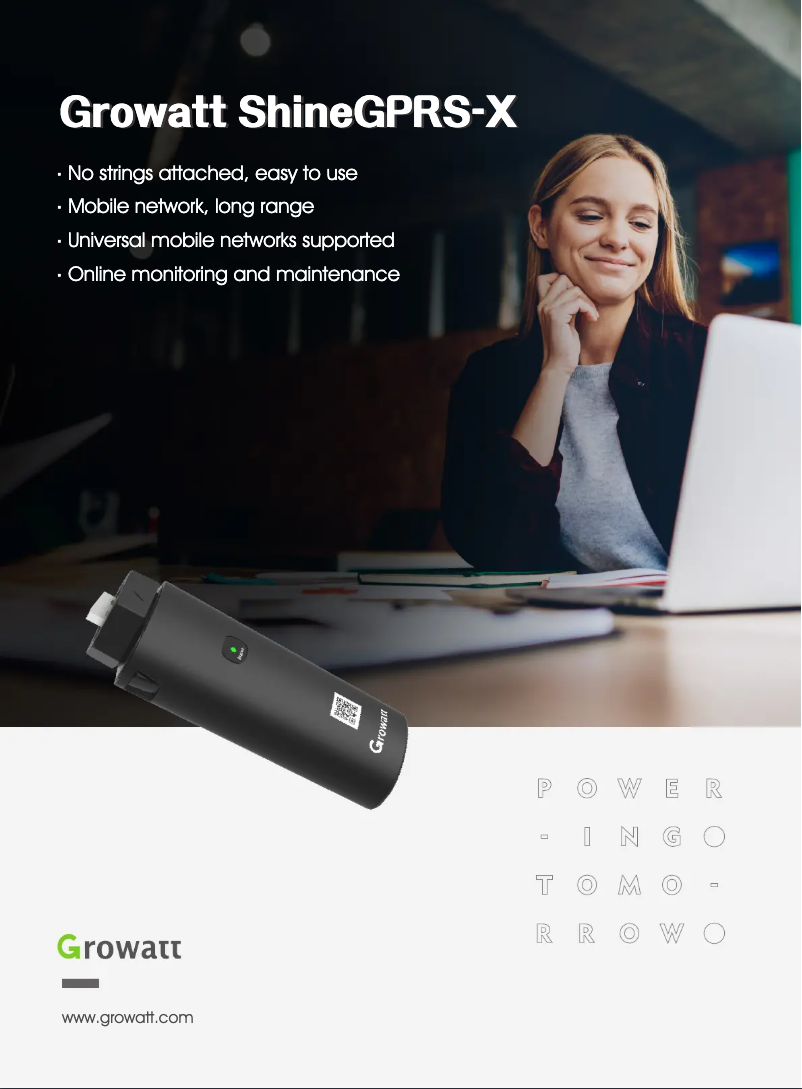 Image de la première page du manuel de l'appareil ShineGPRS-X