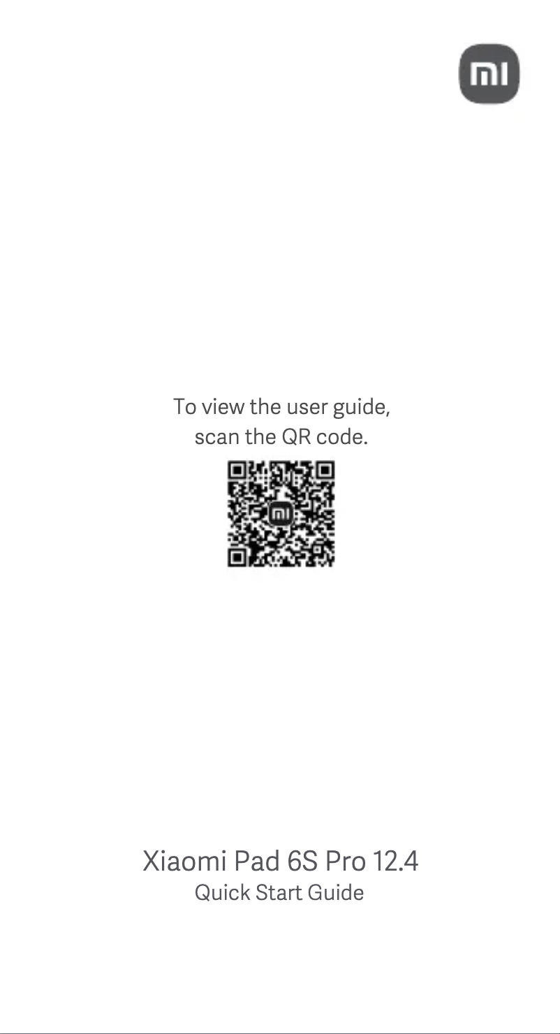 Image de la première page du manuel de l'appareil Pad 6S Pro 12.4