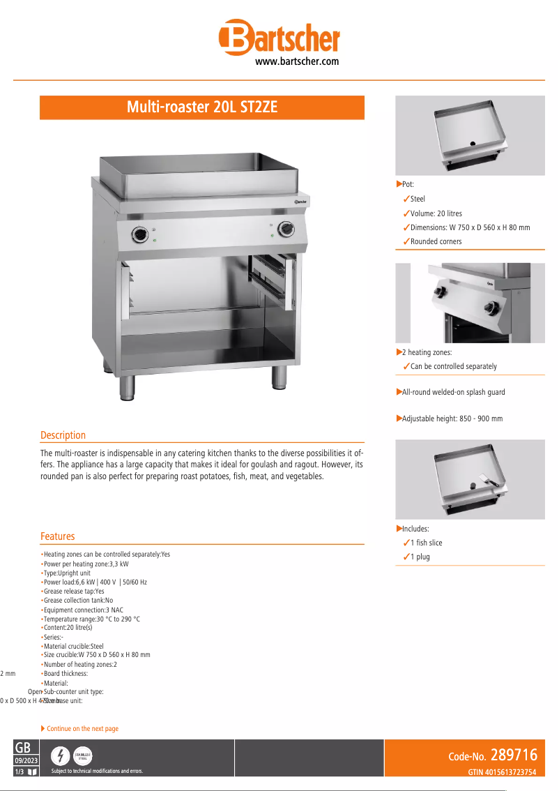 Image de la première page du manuel de l'appareil 20L ST2ZE