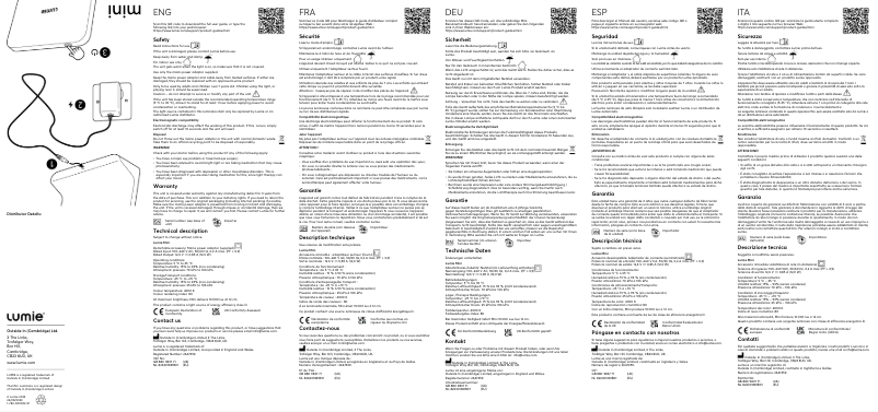 Page n°1 - Manuel utilisateur Lumie Mini