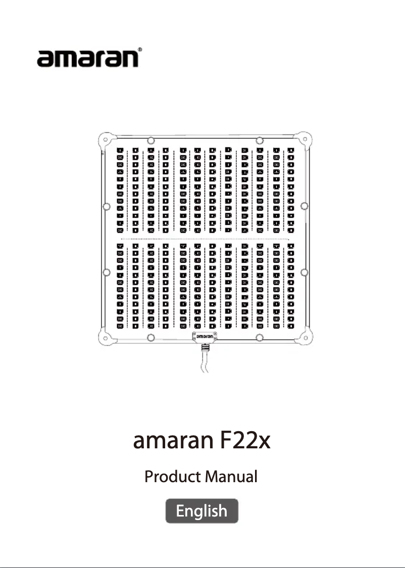 Page 1 de la notice Manuel utilisateur Amaran F22x
