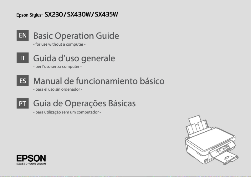 Page n°1 - Manuel utilisateur Epson Stylus SX435W