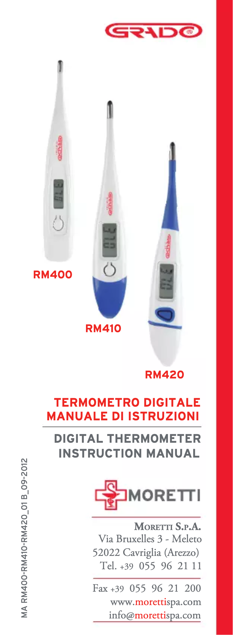 Image de la première page du manuel de l'appareil RM410