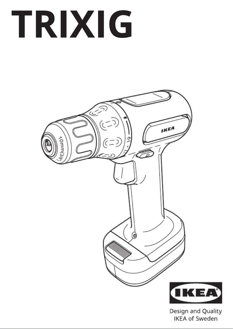 Page 1 de la notice Manuel utilisateur Ikea TRIXIG 705.642.08