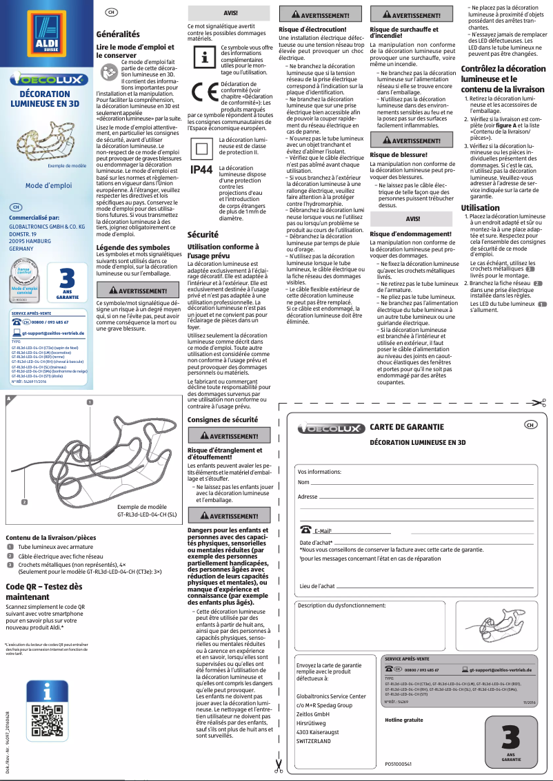 Image de la première page du manuel de l'appareil GT-RL3d-LED-04-CH