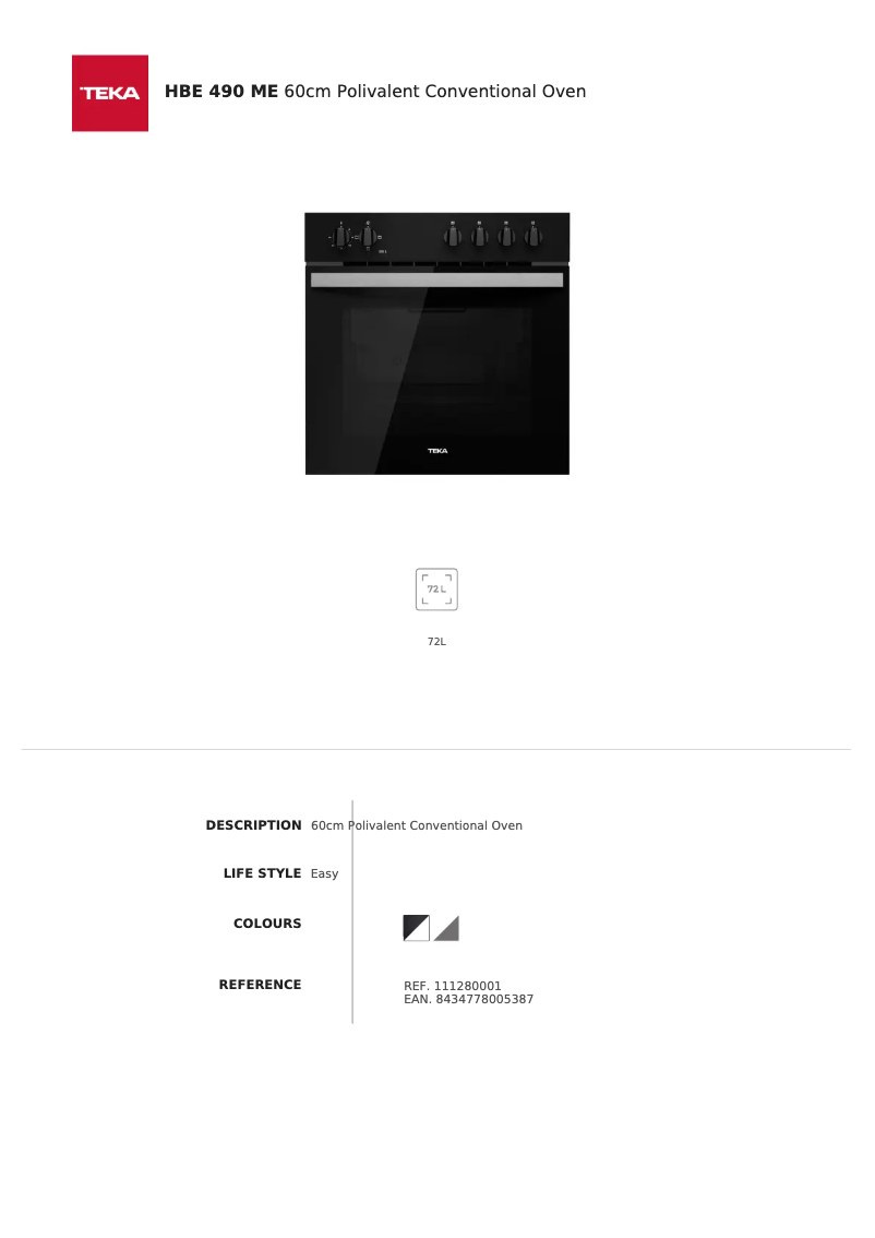 Image de la première page du manuel de l'appareil HBE 490 ME