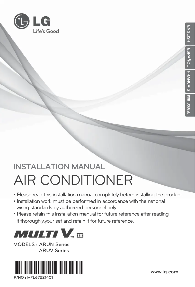 Page n°1 - Manuel utilisateur LG ARUV200LT3