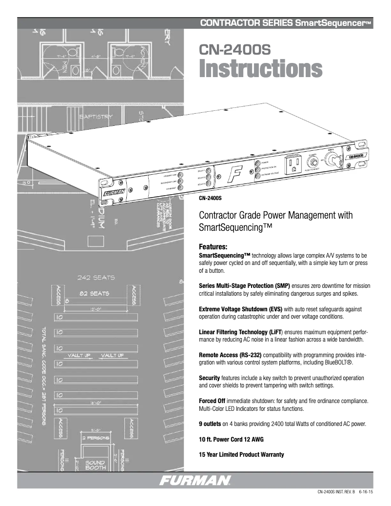 Image de la première page du manuel de l'appareil CN-2400S