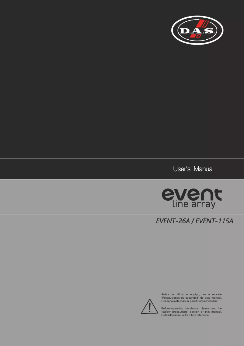 Image de la première page du manuel de l'appareil Event-115A