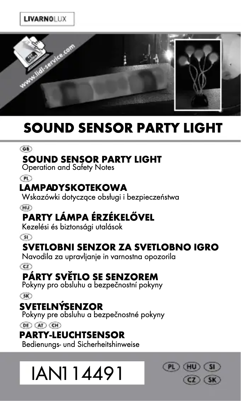 Page 1 de la notice Manuel utilisateur Livarno Lux Z31603