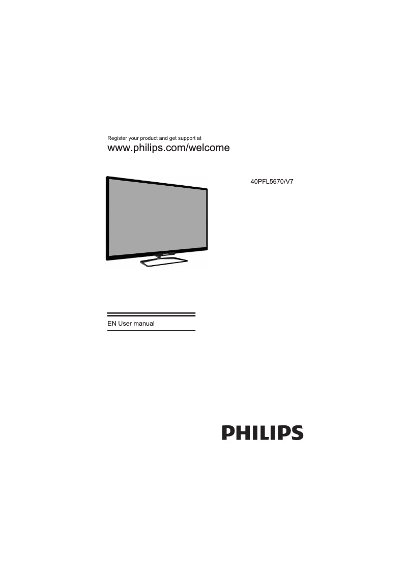Page n°1 - Manuel utilisateur Philips 40PFL5670