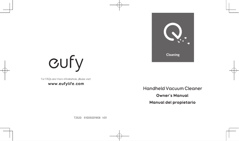 Page 1 of the manual User Manual Eufy HomeVac H11 Pure