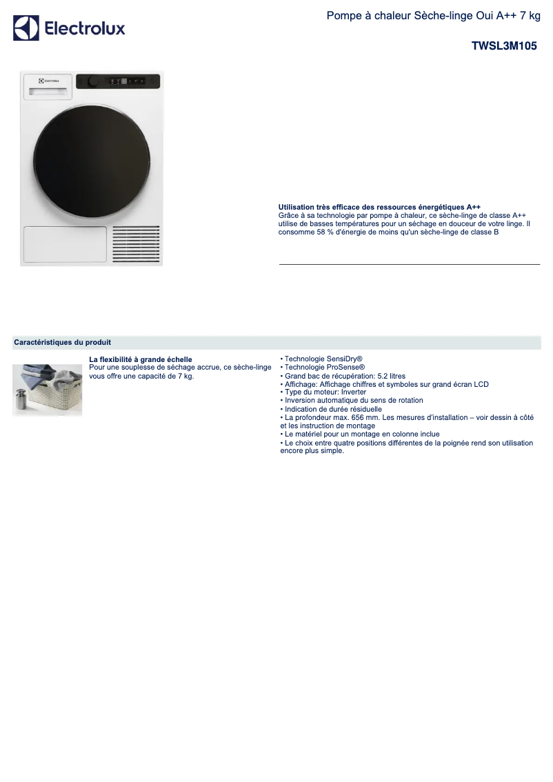 Image de la première page du manuel de l'appareil TWSL3M105