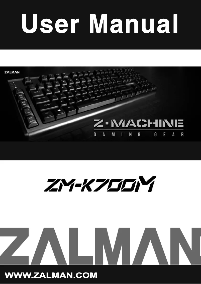 Image de la première page du manuel de l'appareil ZM-K700M