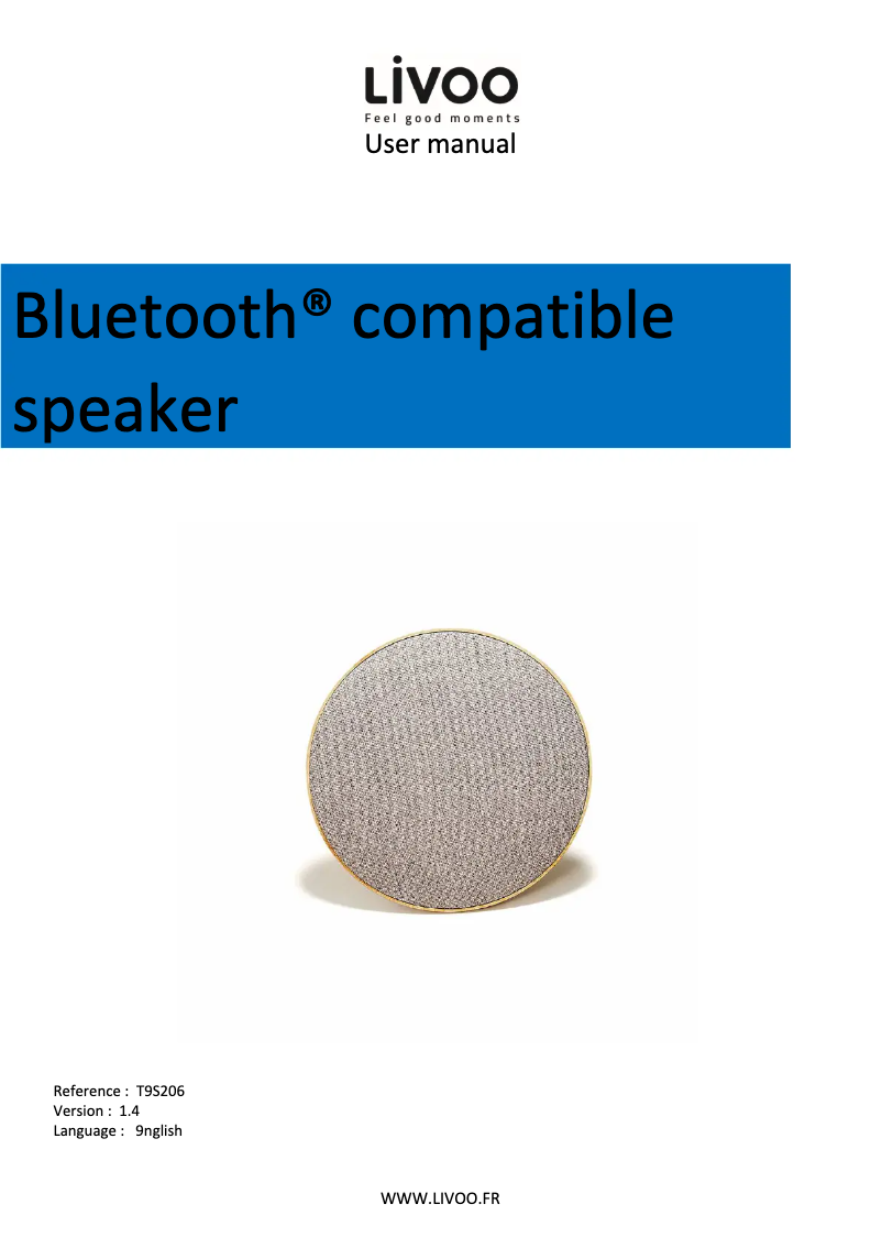 Page n°1 - Manuel utilisateur Livoo TES206