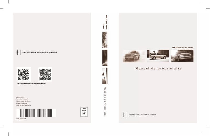 Image de la première page du manuel de l'appareil Navigator (2014)