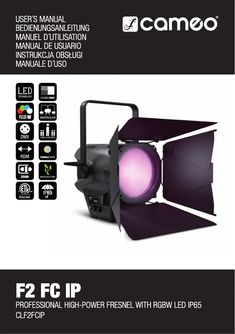 Image de la première page du manuel de l'appareil F2 FC IP
