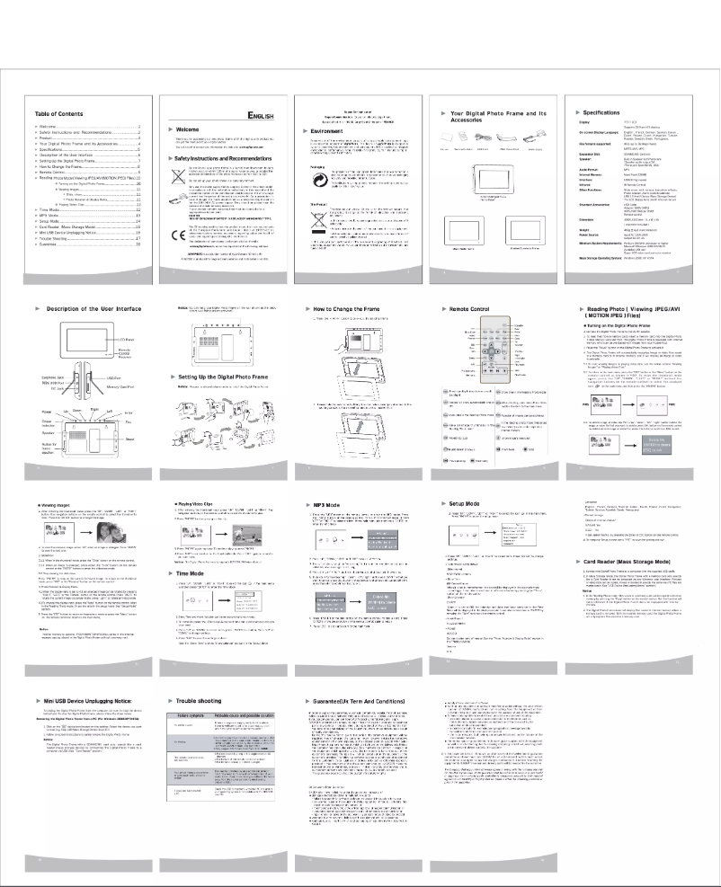 Page 1 de la notice Manuel utilisateur AgfaPhoto AF 5070M