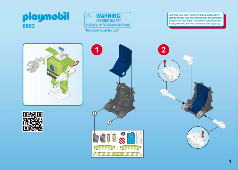 Page n°1 - Manuel utilisateur Playmobil Super 4 Cleano Robot