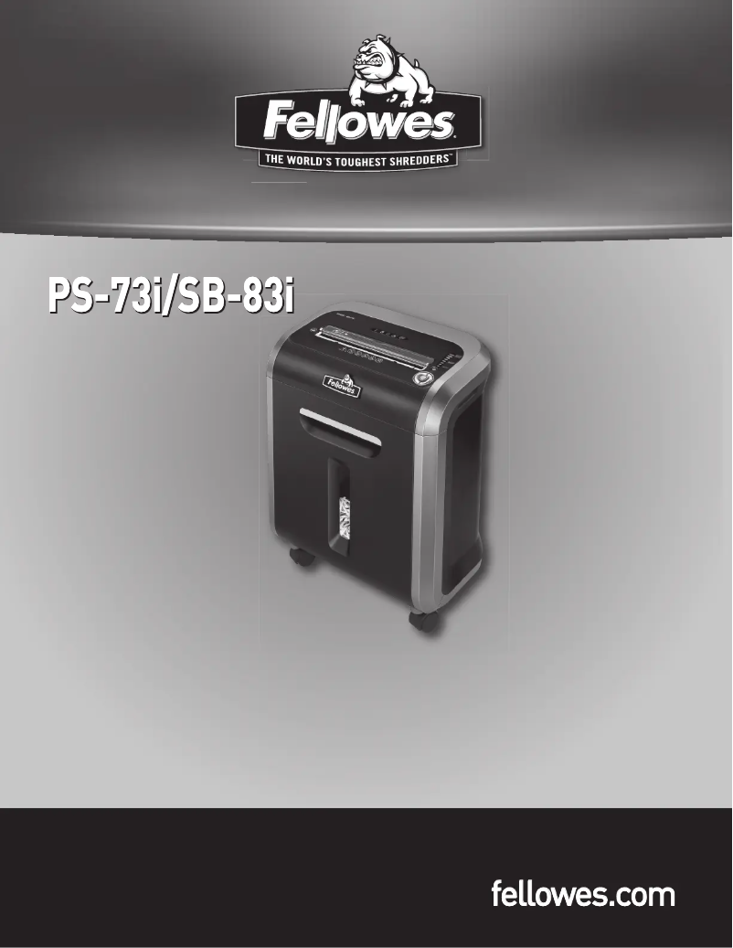 Page 1 de la notice Manuel utilisateur Fellowes Powershred PS-73i