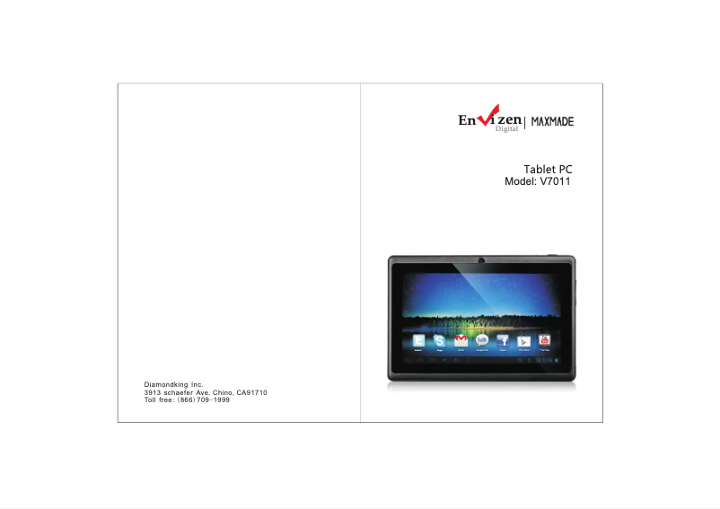 Page n°1 - Manuel utilisateur Envizen Digital V7011