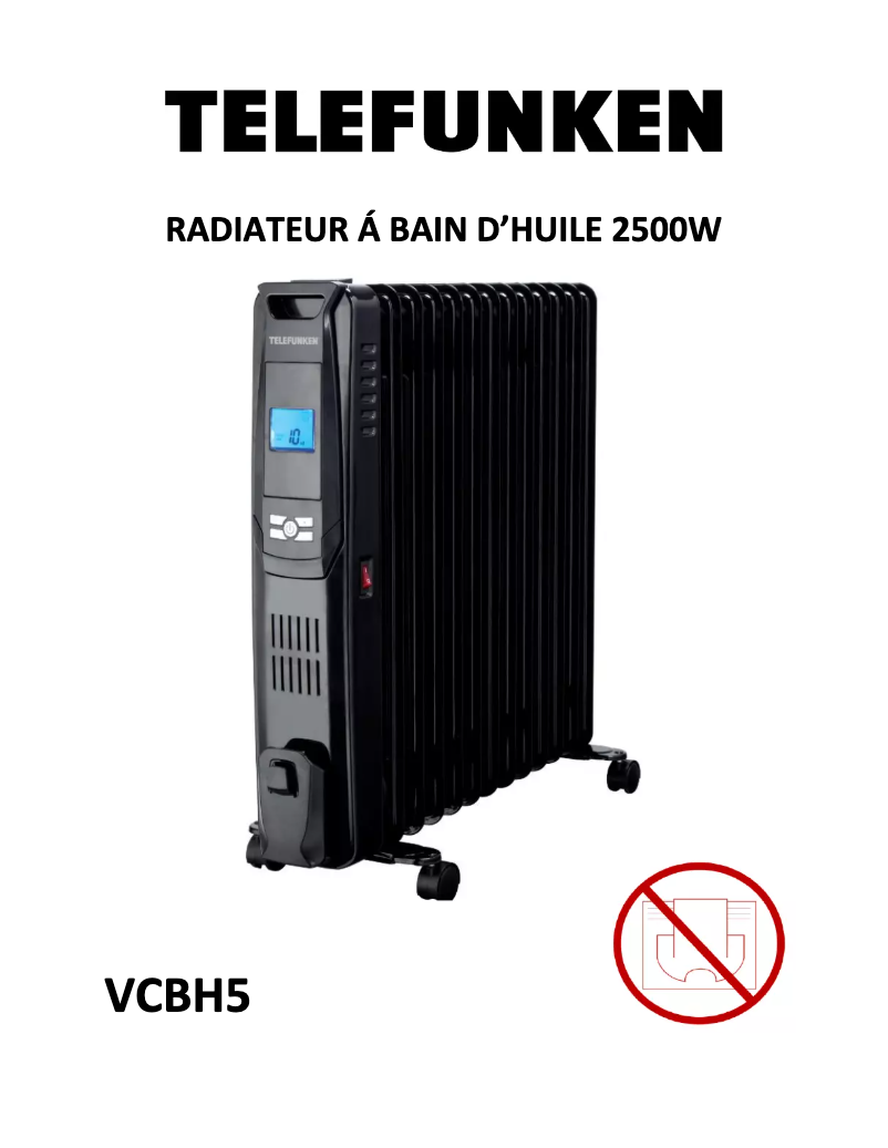 Image de la première page du manuel de l'appareil VCBH5
