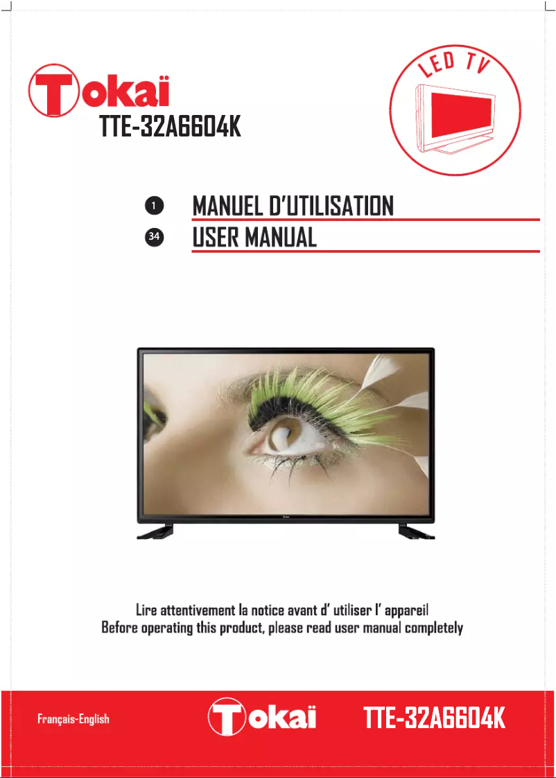 Image de la première page du manuel de l'appareil TTE-32A6604K