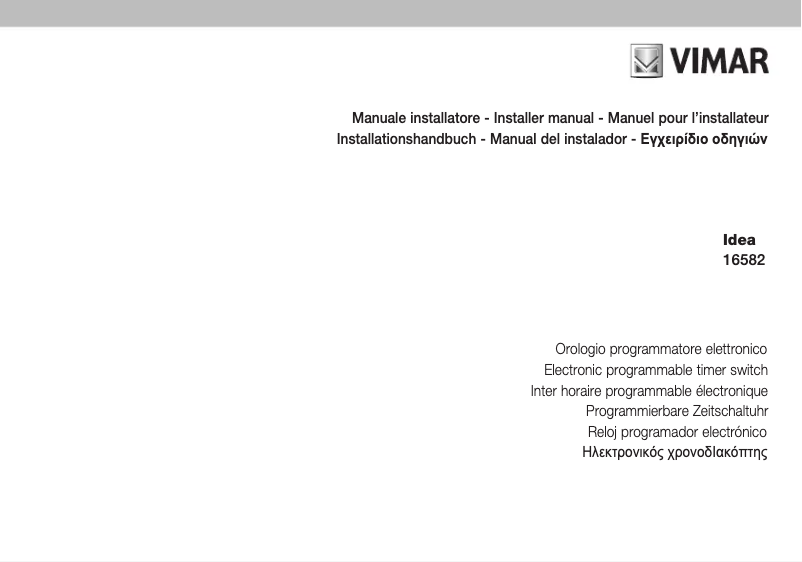 Page n°1 - Manuel utilisateur Vimar 16582.B