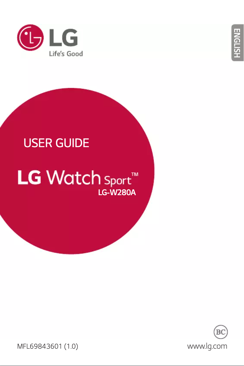 Page 1 of the manual User Manual LG Watch Sport
