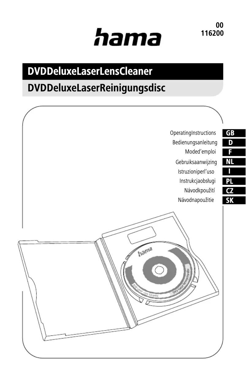 Page 1 de la notice Manuel utilisateur Hama 00116200