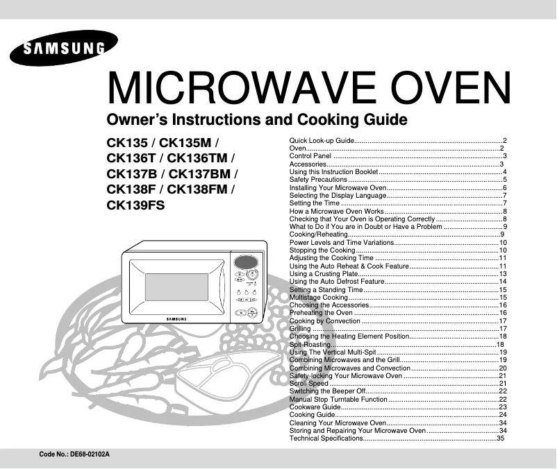 Image de la première page du manuel de l'appareil CK139FS