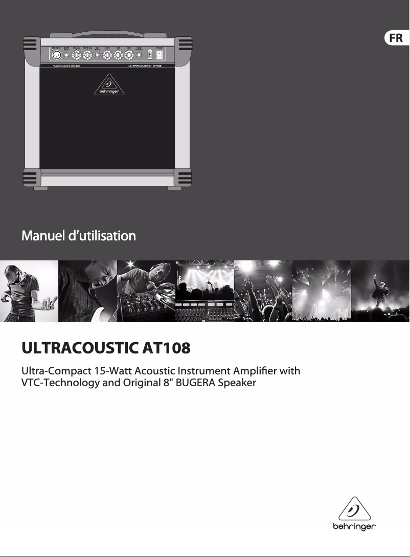 Page 1 de la notice Manuel utilisateur Behringer Ultracoustic AT108