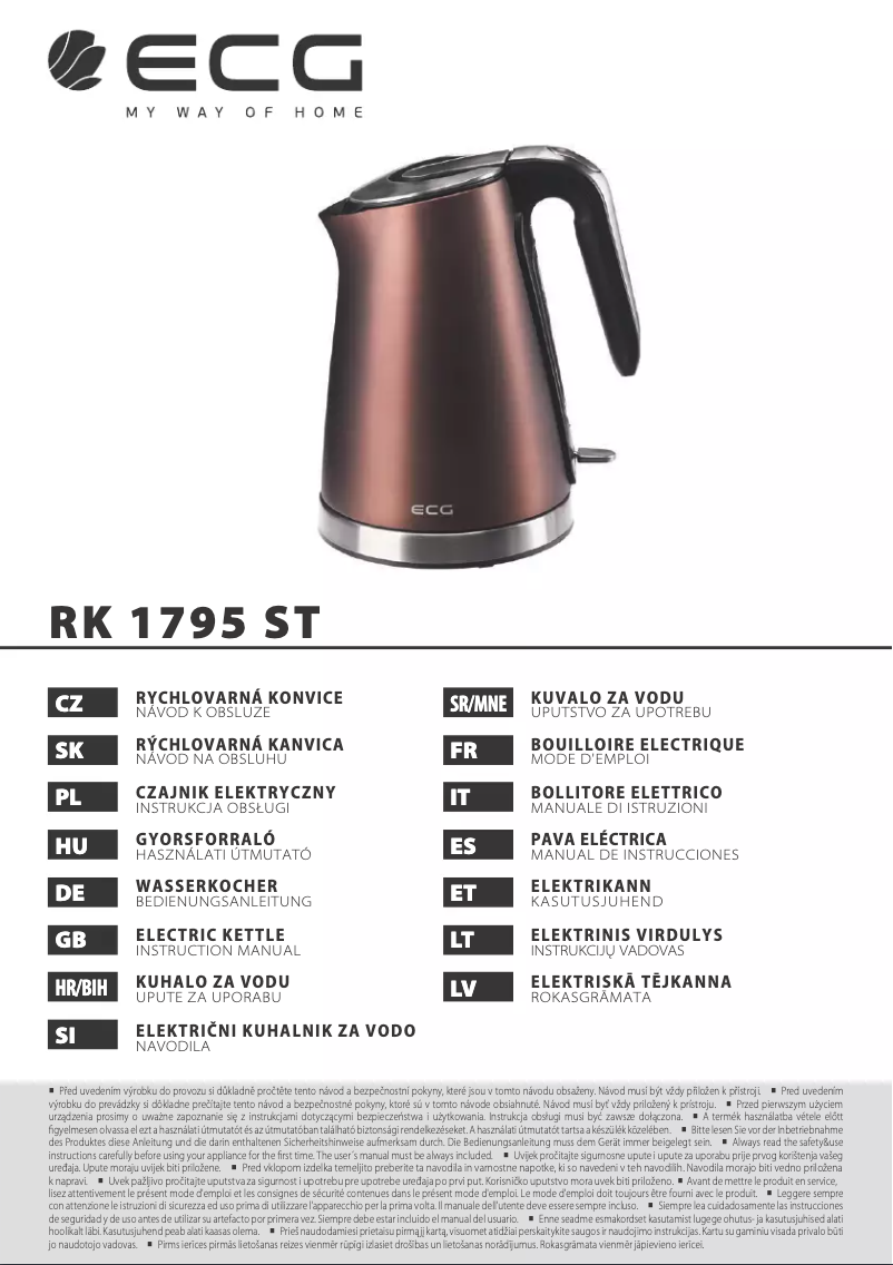Page n°1 - Manuel utilisateur ECG RK 1795 ST