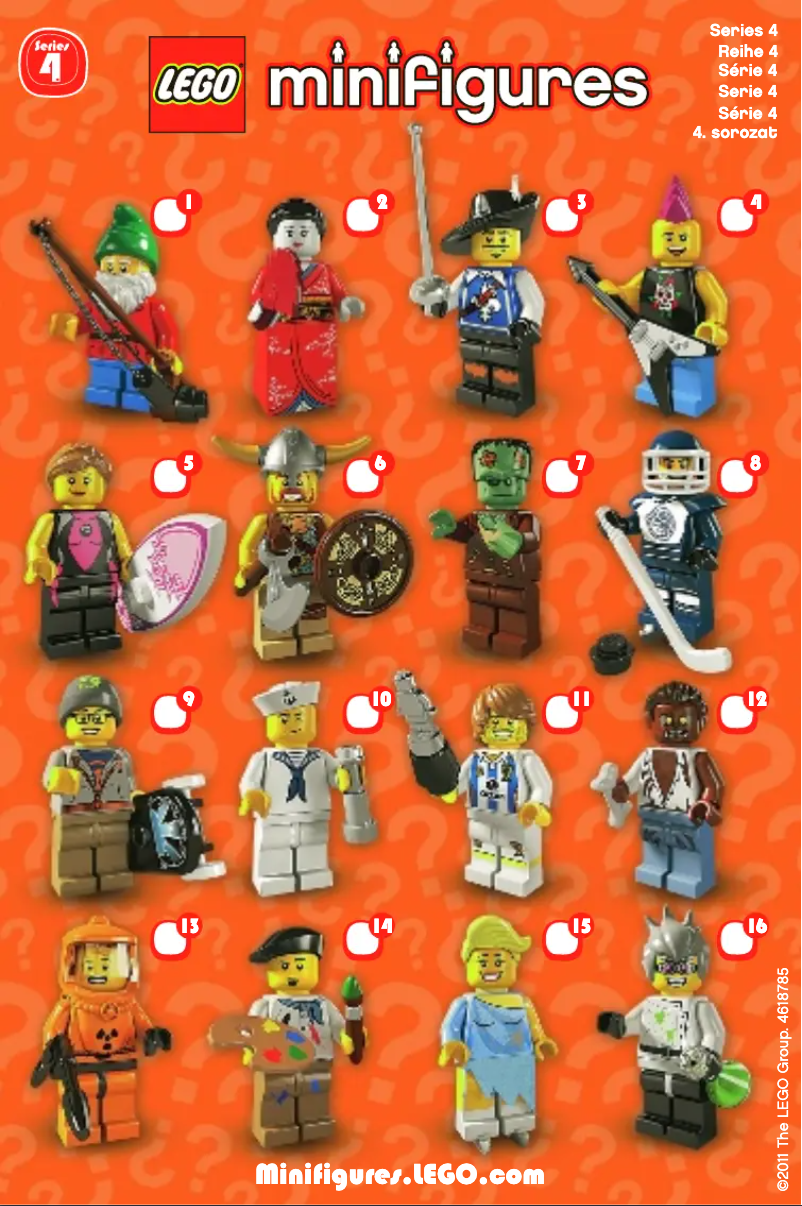 Page n°1 - Manuel utilisateur Lego ® Minifigures, Series 4