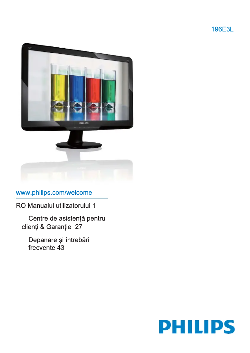 Page 1 de la notice Manuel utilisateur Philips 196E3LSB