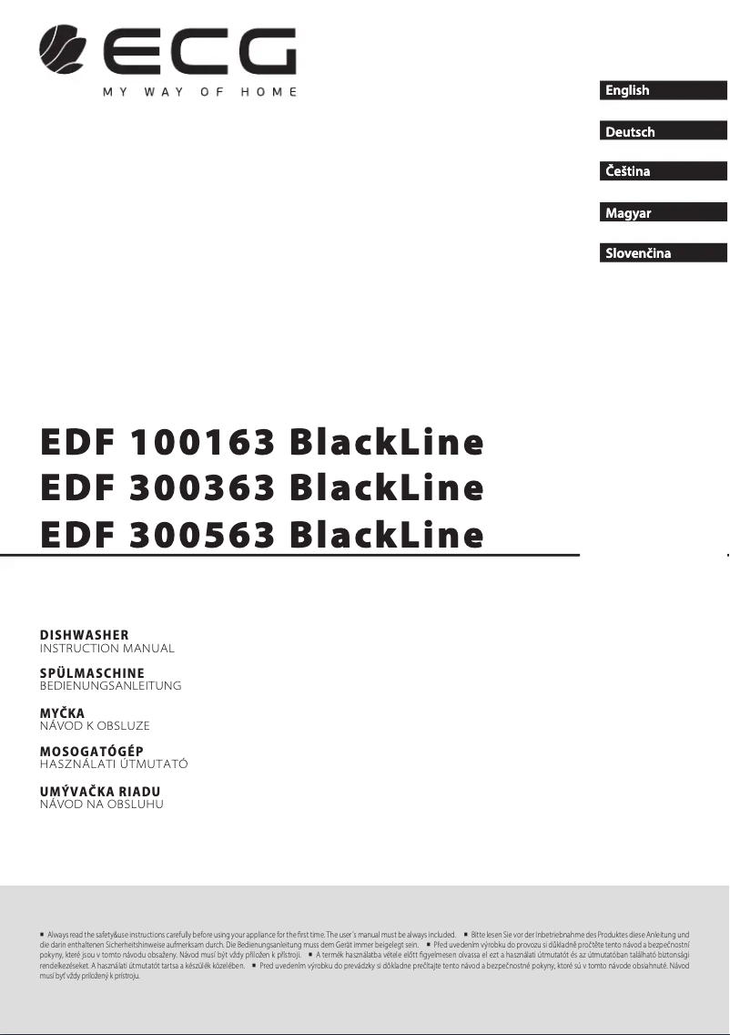 Image de la première page du manuel de l'appareil EDF 300363 BlackLine