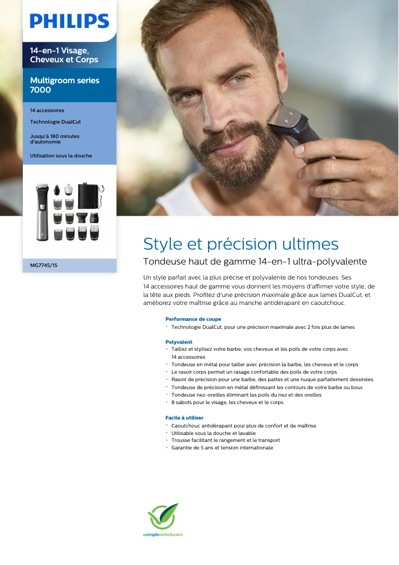 Image de la première page du manuel de l'appareil MG7745