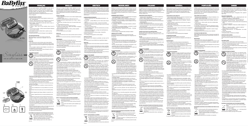 Page 1 de la notice Manuel utilisateur BaByliss G595E